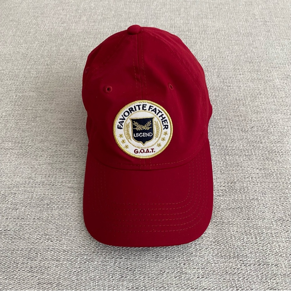 Men's Favorite Father Poly Twill Baseball hat Embroidered with GOAT